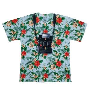 Tropical Hawaiian Polaroid Camera Tourist T-Shirt